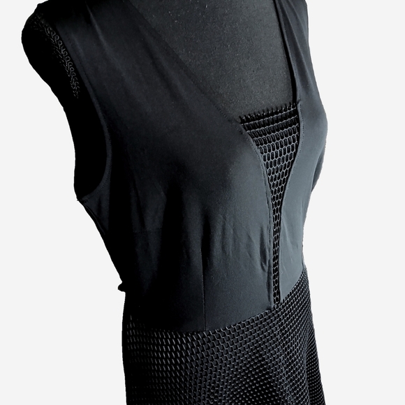 COPY - Whimsigoth midi length netted two layered black dress women's size large - Picture 5 of 16